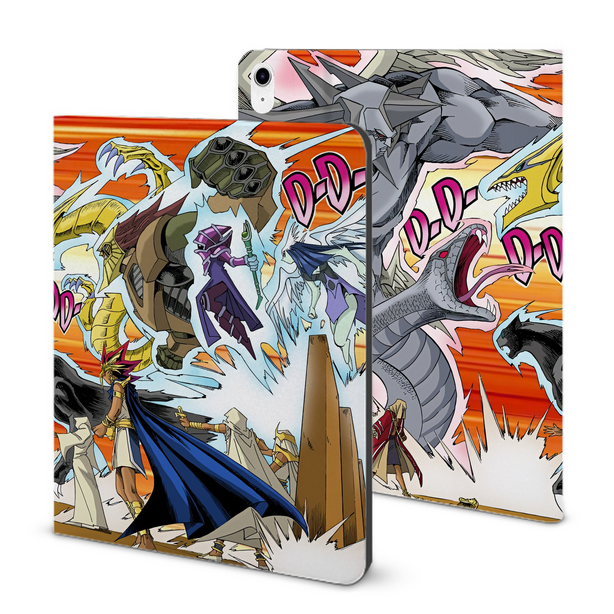 （画像用） 遊☆戯☆王 Yu-Gi-Oh! IPad ケース ブック型 PUレザー TPU 耐衝撃 軽量 薄型 ペン収納なし 全面保護 IPad 各モデル対応